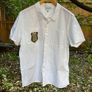 White Short Sleeve Men's Shirt